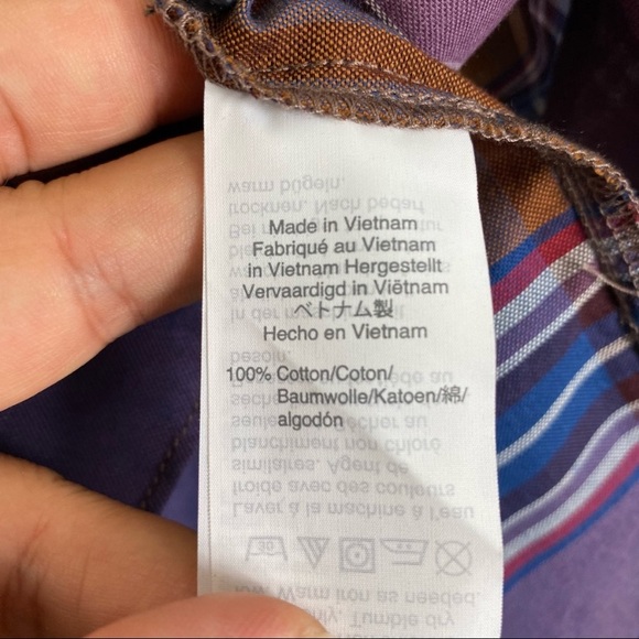 Madewell Plaid Button Down Oversized Peasant Top size Small - Picture 8 of 9